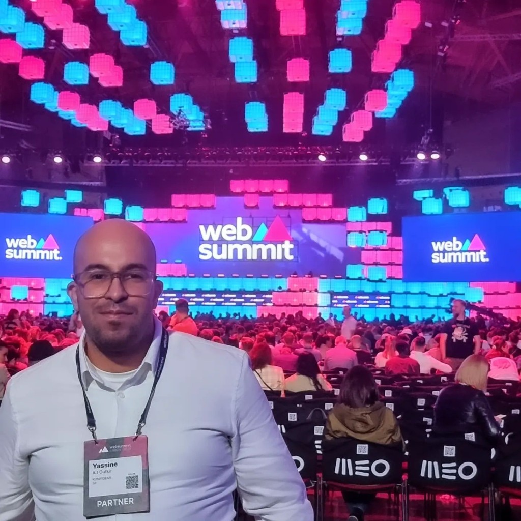 Ait Oufkir Yassine, founder of Konfigear, at Web Summit 2023 in Lisbon