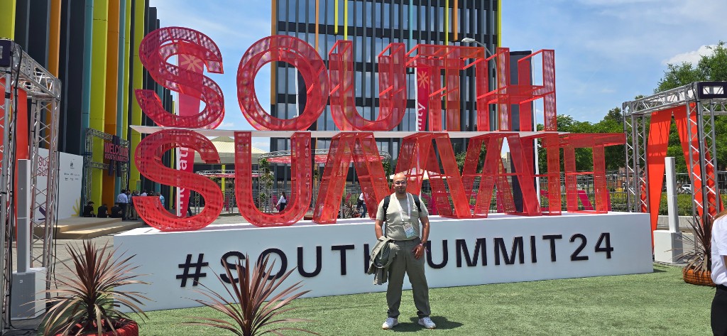 Ait Oufkir Yassine at the South Summit 2024 entrance at La Nave, Madrid
